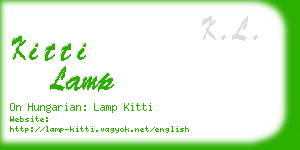 kitti lamp business card